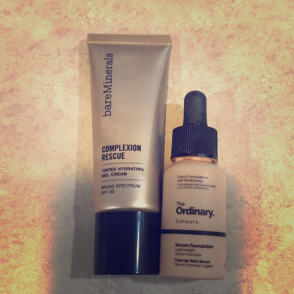 BareMinerals Complexion Rescue, The Ordinary serum